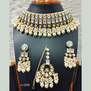 Jain Jewellers Gold Plated Kundan Stone Necklace Set - 11061856