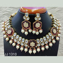Jain Jewellers Gold Plated Kundan Stone Necklace Set - 11061862