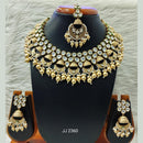 Jain Jewellers Gold Plated Kundan Stone Necklace Set - 11061864