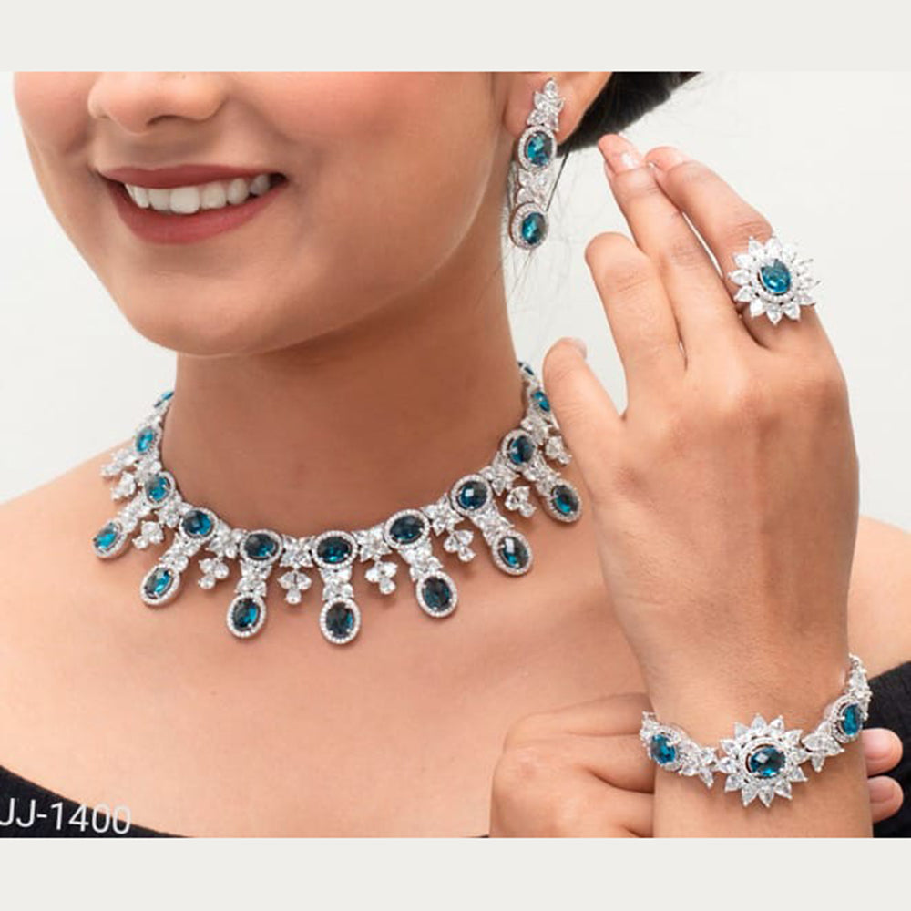 Jain Jewellers American Diamond Jewellery Necklace Set