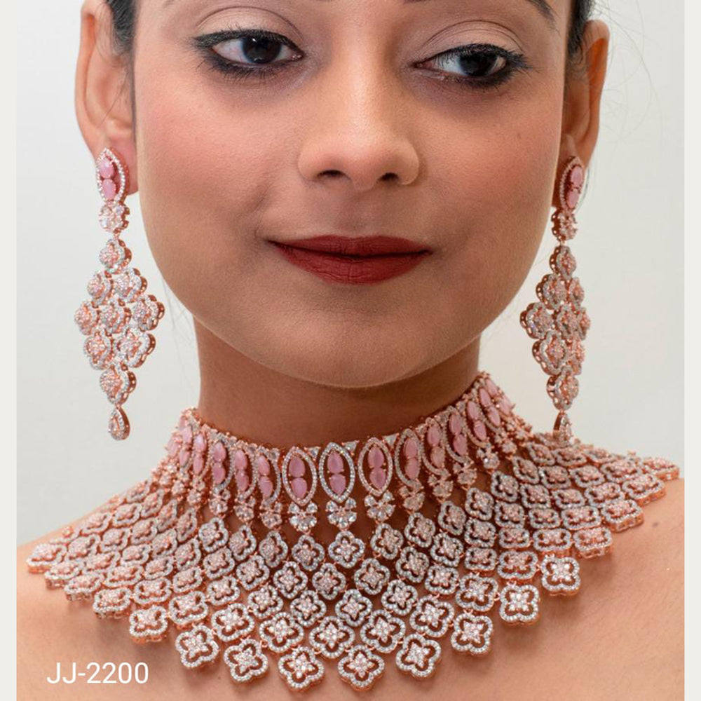 Jain Jewellers American Diamond Jewellery Necklace Set