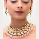 Jain Jewellers Gold Plated Kundan Stone Necklace Set