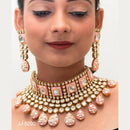 Jain Jewellers Gold Plated Kundan Stone Necklace Set