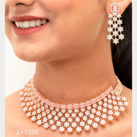 Jain Jewellers American Diamond Jewellery Necklace Set - 11061897