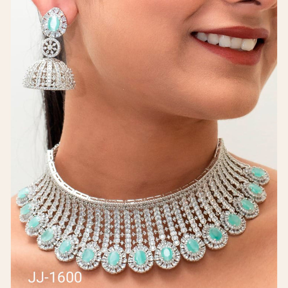 Jain Jewellers American Diamond Jewellery Necklace Set - 11061911