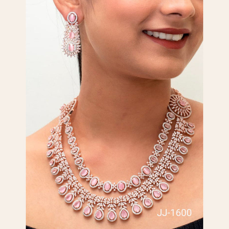 Jain Jewellers American Diamond Jewellery Necklace Set - 11061913