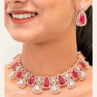 Jain Jewellers American Diamond Jewellery Necklace Set - 11061917