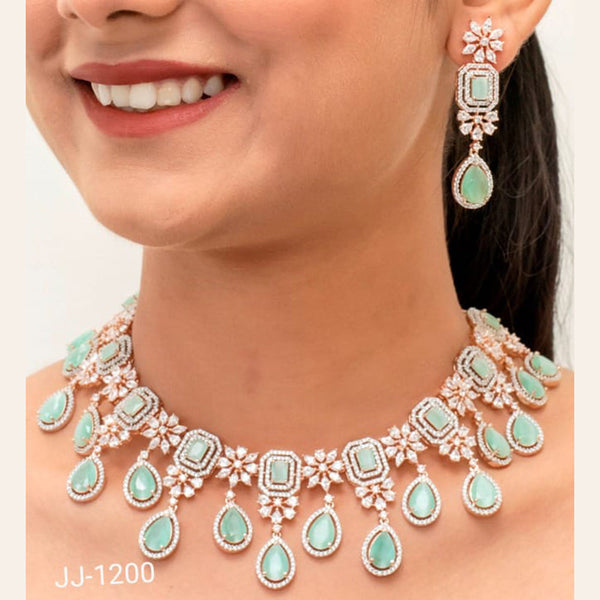 Jain Jewellers American Diamond Jewellery Necklace Set - 11061919