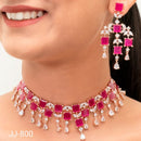Jain Jewellers American Diamond Jewellery Necklace Set - 11061922