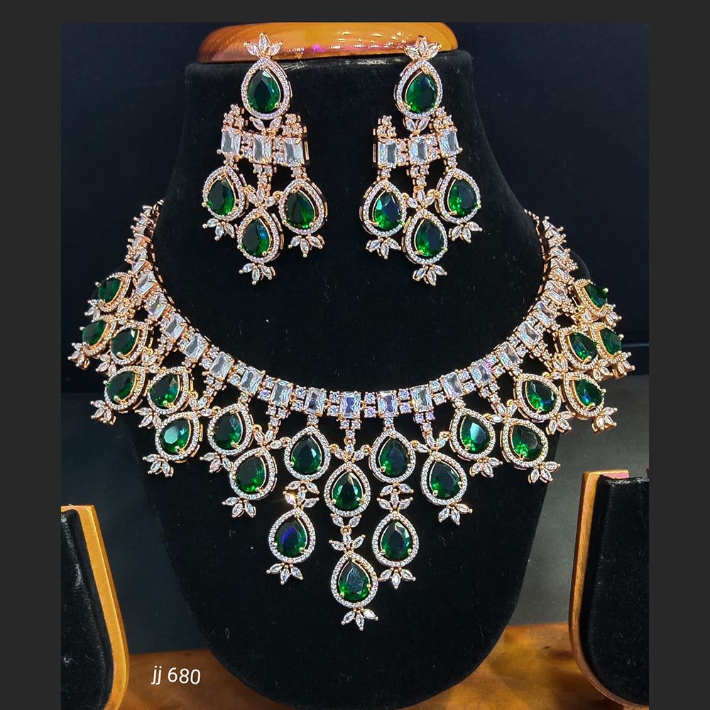Jain Jewellers American Diamond Jewellery Necklace Set