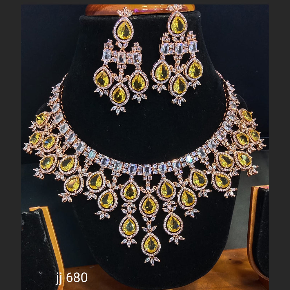 Jain Jewellers American Diamond Jewellery Necklace Set