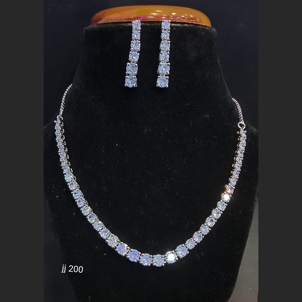 Jain Jewellers American Diamond Jewellery Necklace Set