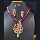 Jain Jewellers Gold Plated Kundan Stone Necklace Set - 11062038