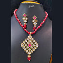 Jain Jewellers Gold Plated Kundan Stone Necklace Set - 11062041