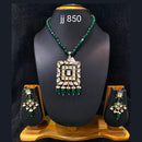 Jain Jewellers Gold Plated Kundan Stone Necklace Set - 11062043