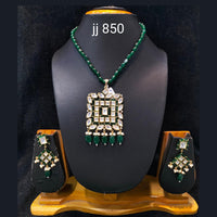 Jain Jewellers Gold Plated Kundan Stone Necklace Set - 11062043