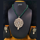 Jain Jewellers Gold Plated Kundan Stone Necklace Set - 11062048