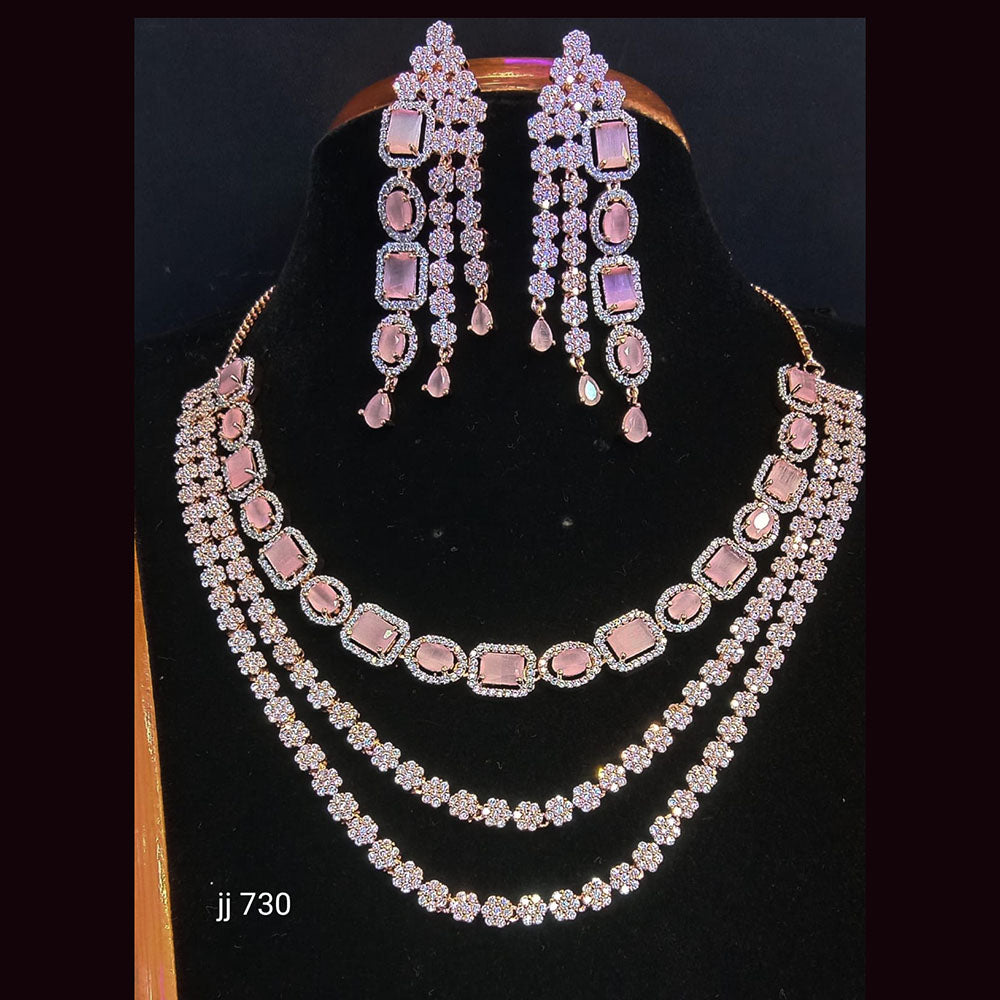 Jain Jewellers American Diamond Necklace Set