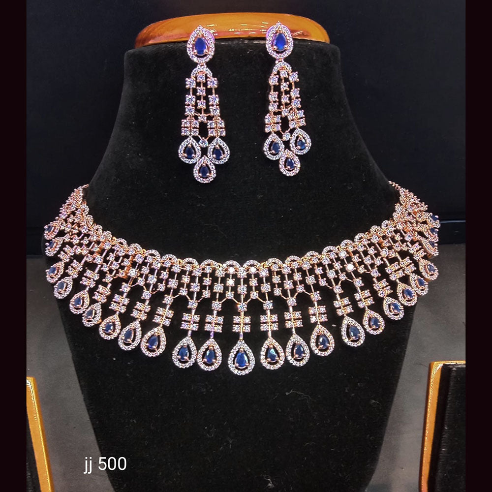 Jain Jewellers American Diamond Necklace Set