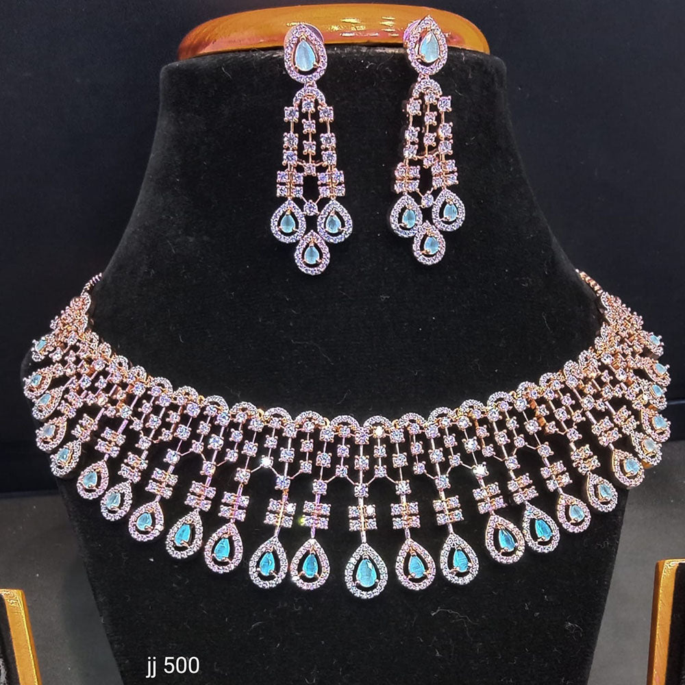 Jain Jewellers American Diamond Necklace Set