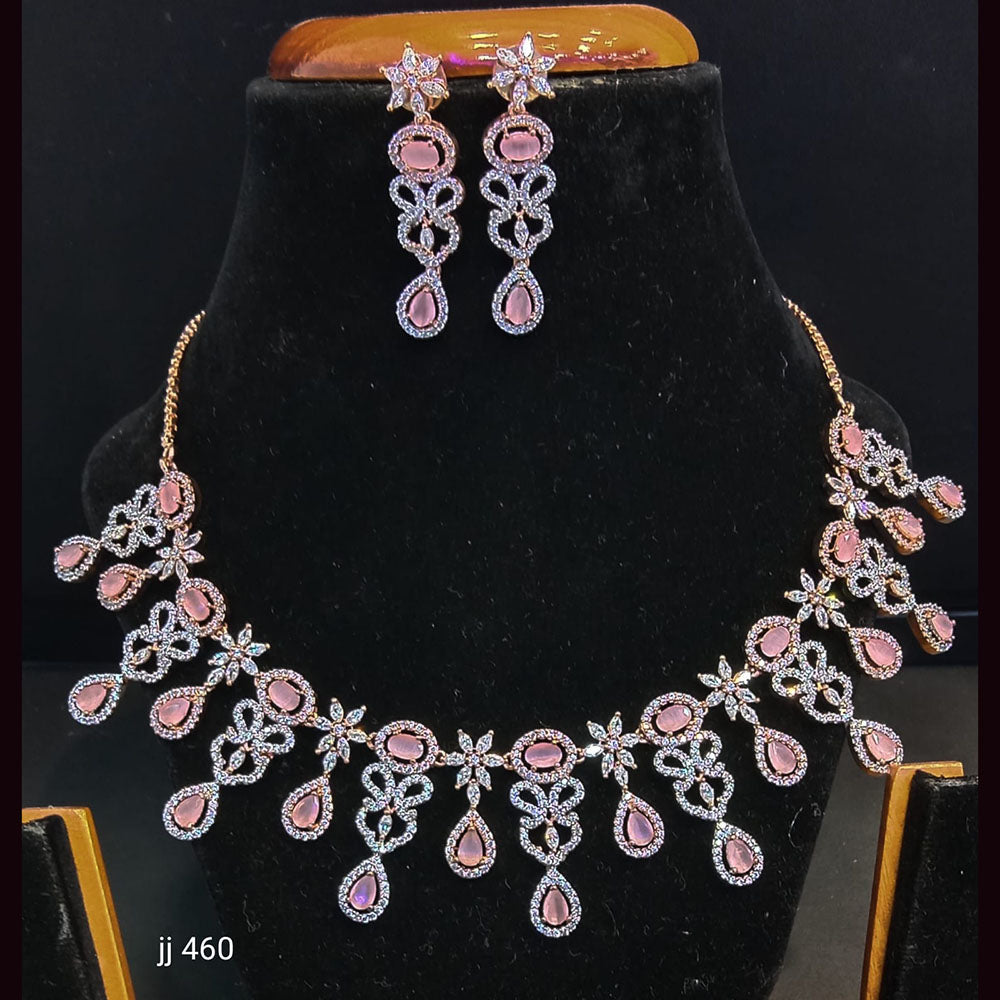 Jain Jewellers American Diamond Necklace Set