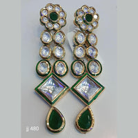 Jain Jewellers Gold Plated Kundan Stone Dangler Earrings