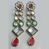 Jain Jewellers Gold Plated Kundan Stone Dangler Earrings