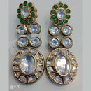 Jain Jewellers Gold Plated Kundan Stone Dangler Earrings