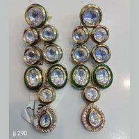 Jain Jewellers Gold Plated Kundan Stone Dangler Earrings