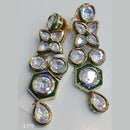 Jain Jewellers Gold Plated Kundan Stone Dangler Earrings
