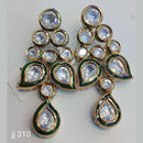 Jain Jewellers Gold Plated Kundan Stone Dangler Earrings