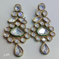Jain Jewellers Gold Plated Kundan Stone Dangler Earrings