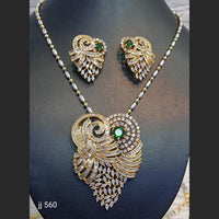 Gold Plated American Diamond Necklace Set - 11062141