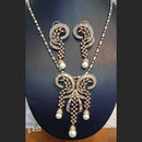 Gold Plated American Diamond Necklace Set - 11062145