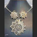 Gold Plated American Diamond Necklace Set - 11062147