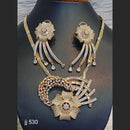 Gold Plated American Diamond Necklace Set - 11062149