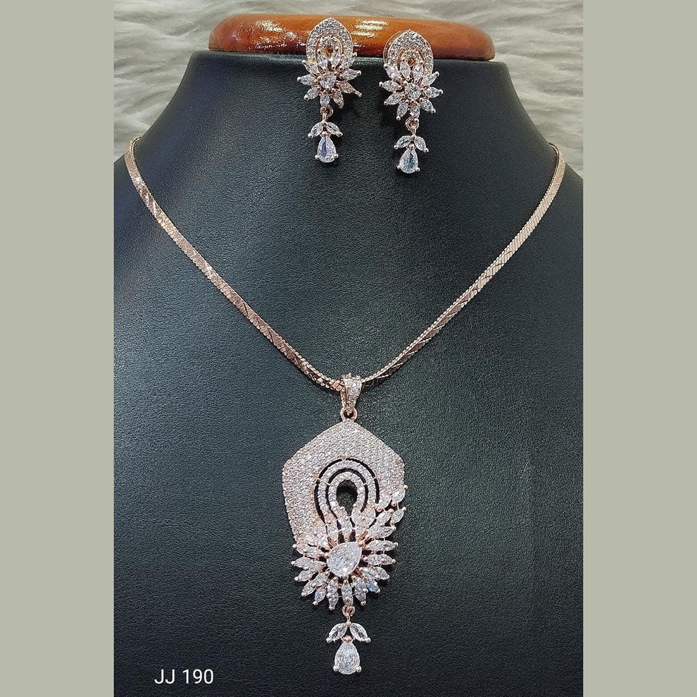 Jain Jewellers Ad Stone Pendant Set - 11062155