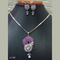 Jain Jewellers Ad Stone Pendant Set - 11062156
