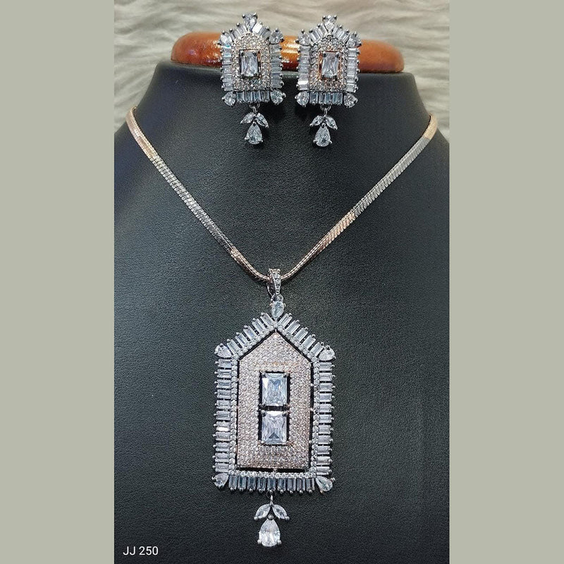 Jain Jewellers Ad Stone Pendant Set - 11062159
