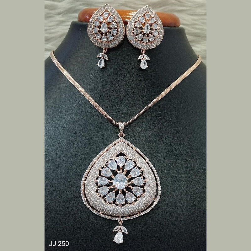 Jain Jewellers Ad Stone Pendant Set - 11062169