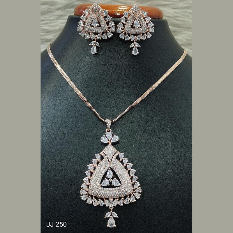 Jain Jewellers Ad Stone Pendant Set - 11062171