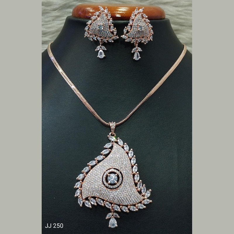 Jain Jewellers Ad Stone Pendant Set - 11062173