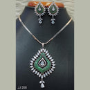 Jain Jewellers Ad Stone Pendant Set - 11062177