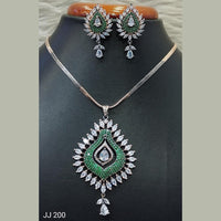 Jain Jewellers Ad Stone Pendant Set - 11062177