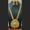 Jain Jewellers Gold Plated Pota Stone Long Haram Necklace Set - 11062184