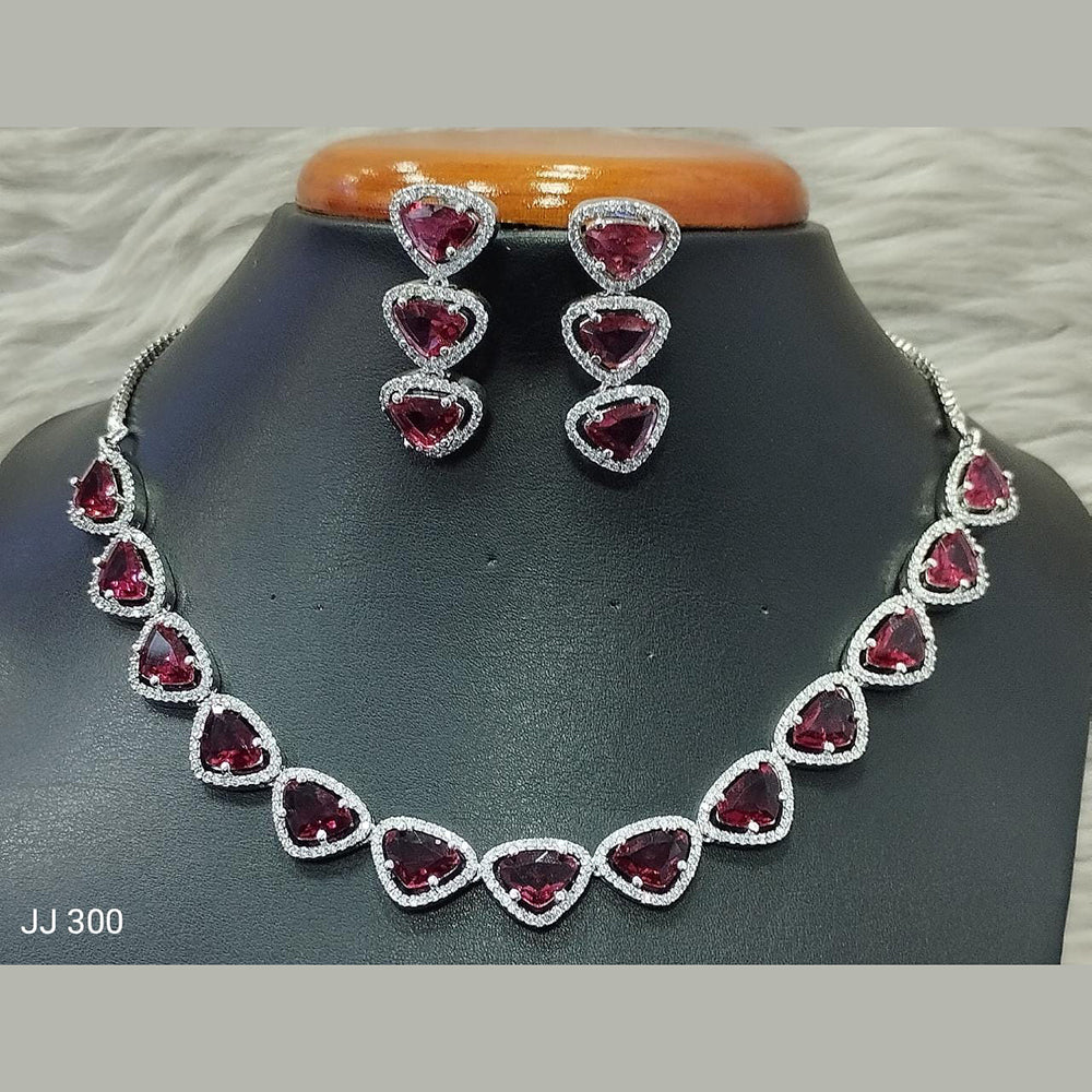 Jain Jewellers American Diamond Necklace Set