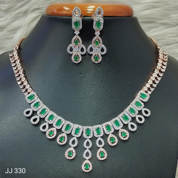 Jain Jewellers American Diamond Necklace Set
