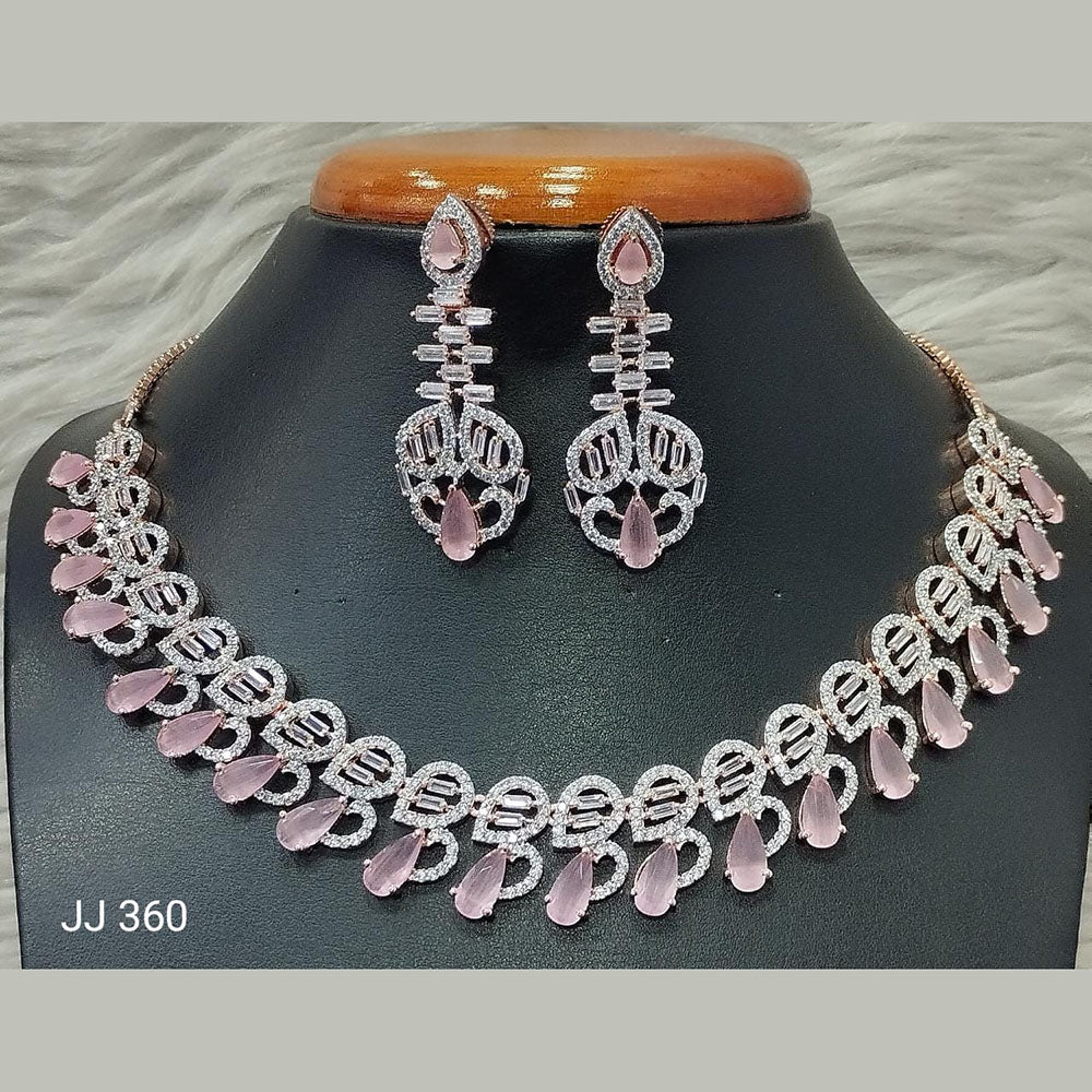 Jain Jewellers American Diamond Necklace Set