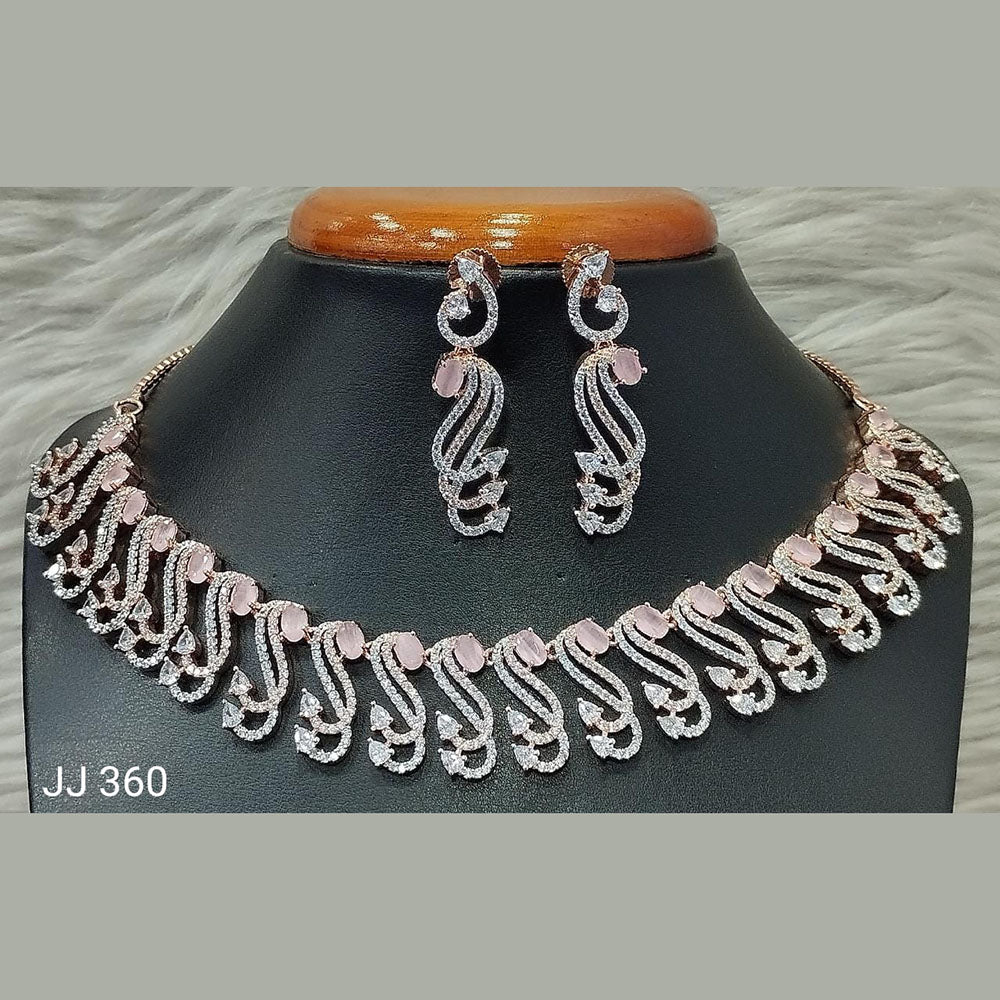 Jain Jewellers American Diamond Necklace Set