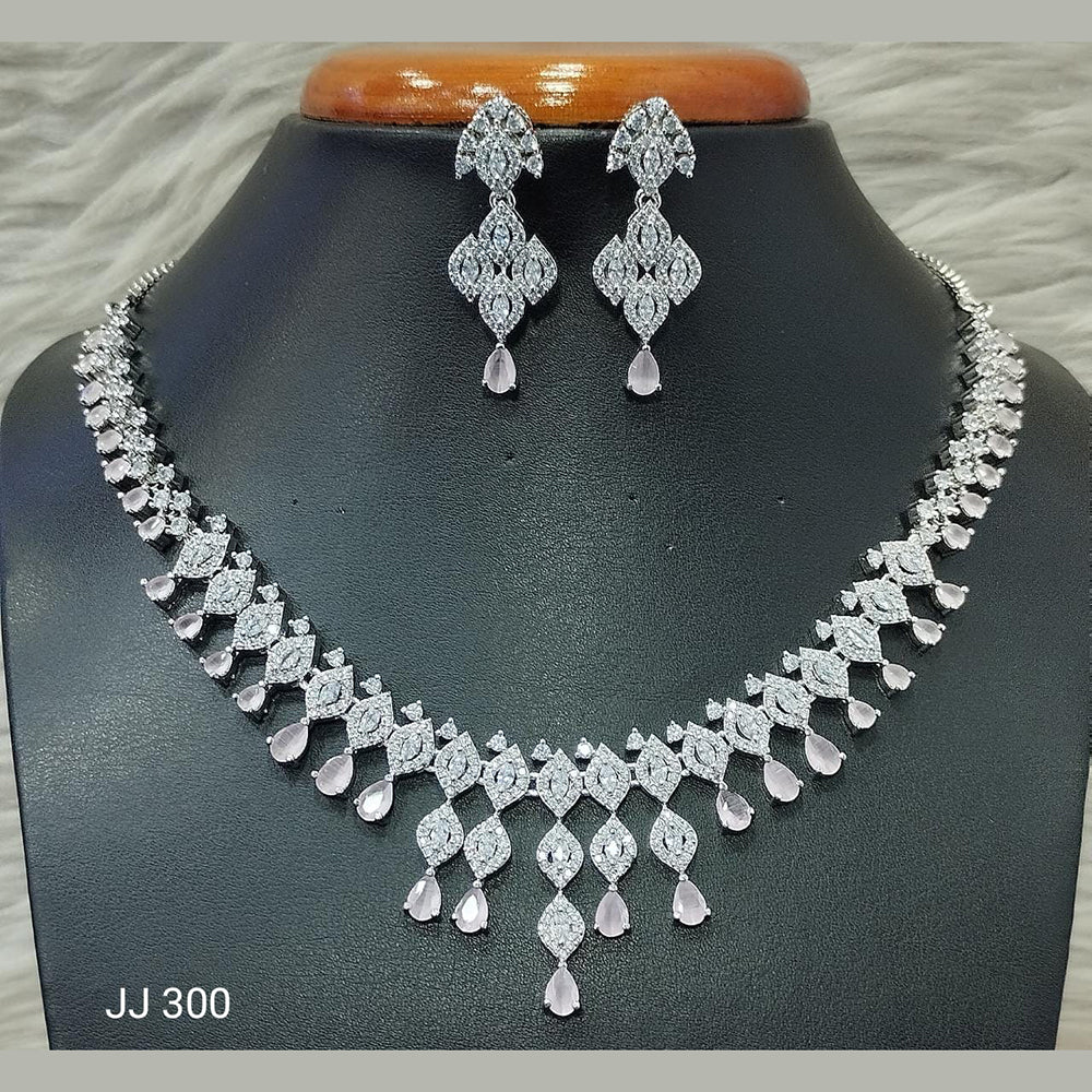 Jain Jewellers American Diamond Necklace Set